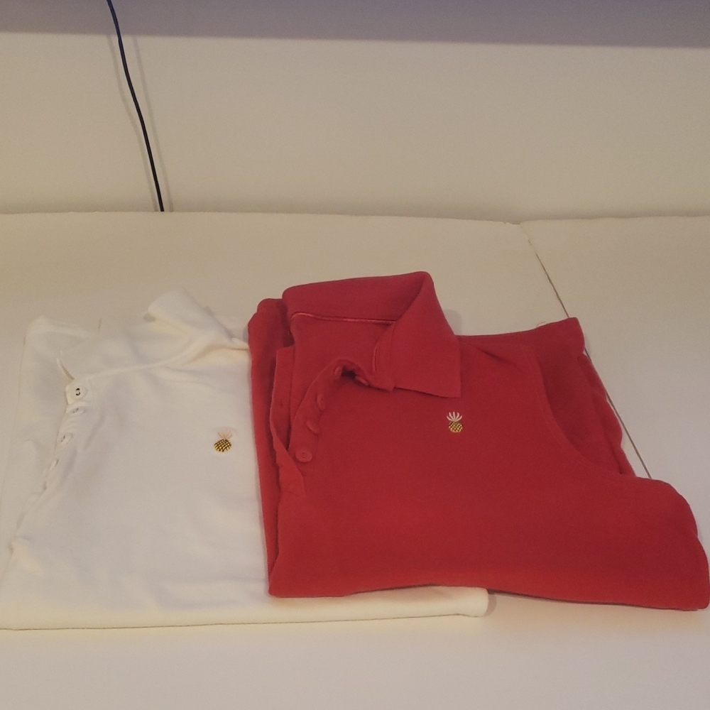 White Stag Women's Red and White Short Sleeve Tees